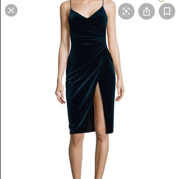 black halo Dresses & Skirts - Black Halo Bowery velvet cocktail dress size 2